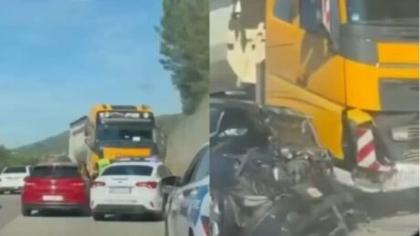 Aksident i frikshëm! Makina përplaset me kamionin, plagoset shoferja dhe një fëmijë